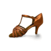 Martina – Scarpa da Ballo Latino in Raso con Cinturini Intrecciati Made in Italy - immagine 3