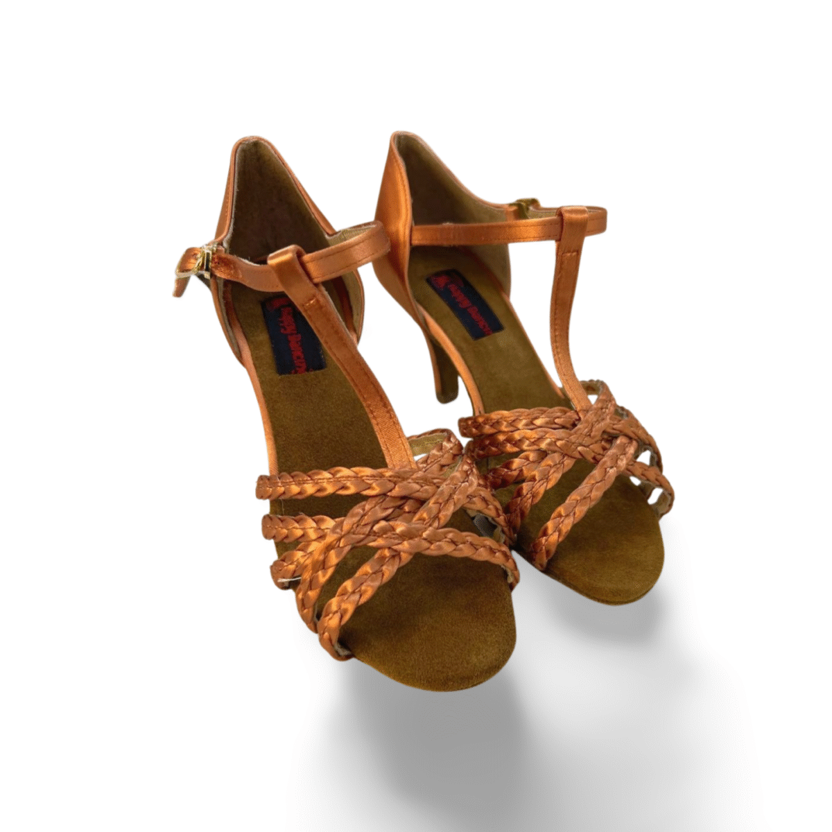 Martina – Scarpa da Ballo Latino in Raso con Cinturini Intrecciati Made in Italy - immagine 4
