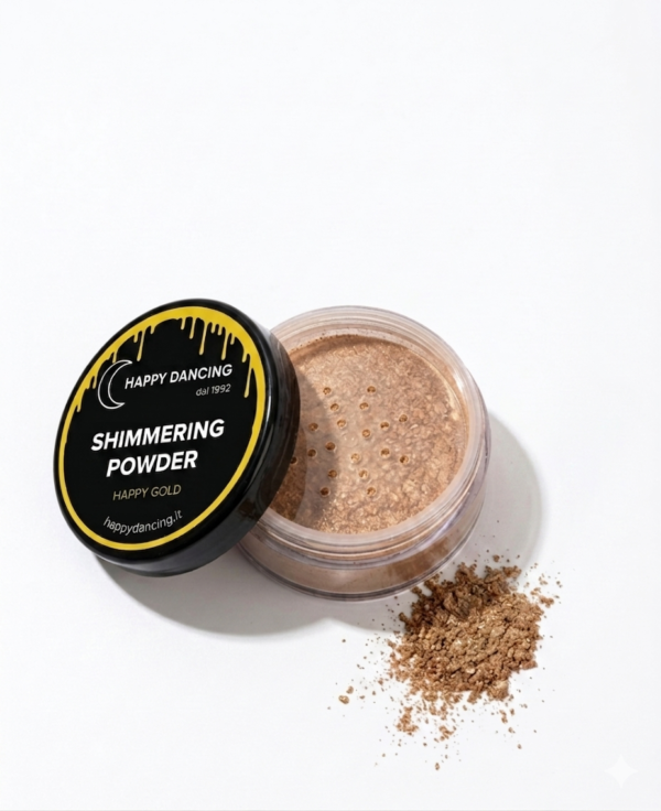 Happy Dancing – Shimmering Powder Happy Gold, polvere illuminante effetto oro scintillante