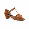 Art 1500 – Sandalo da ballo bambina in raso bronzo con tacco rocchetto 3,5 cm