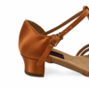 Art 1500 – Sandalo da ballo bambina in raso bronzo con tacco rocchetto 3,5 cm - immagine 3