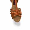 Art 1500 – Sandalo da ballo bambina in raso bronzo con tacco rocchetto 3,5 cm - immagine 4